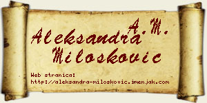 Aleksandra Milošković vizit kartica